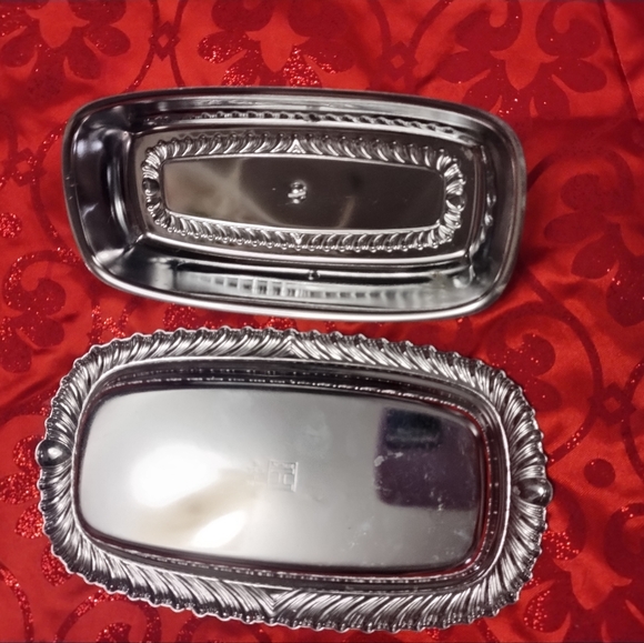 Irvin Ware Chrome Butter Dish With Cover Made In USA - Picture 3 of 6